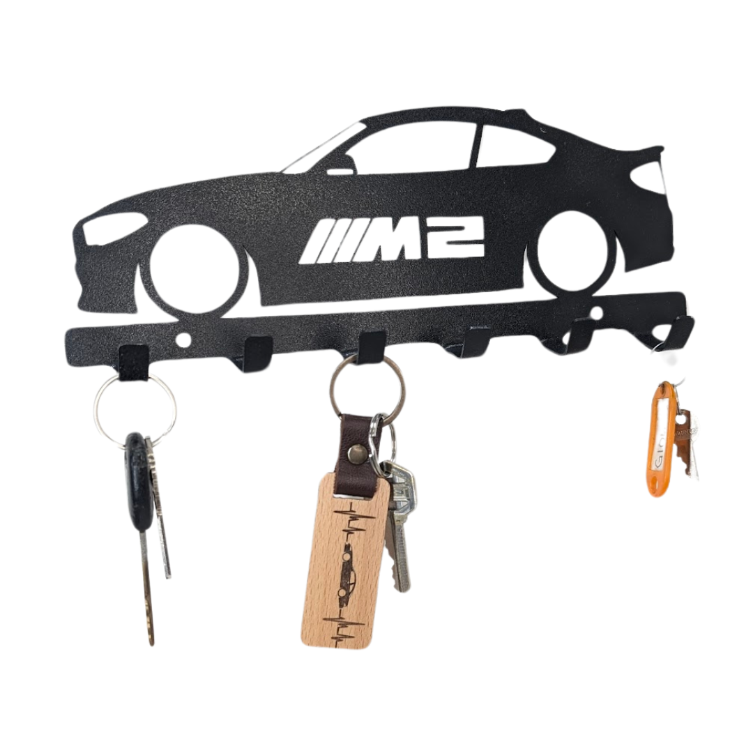 Bmw M2 Key holder | wall mounted key organizer| Metal key rack | Metal car Silhouette