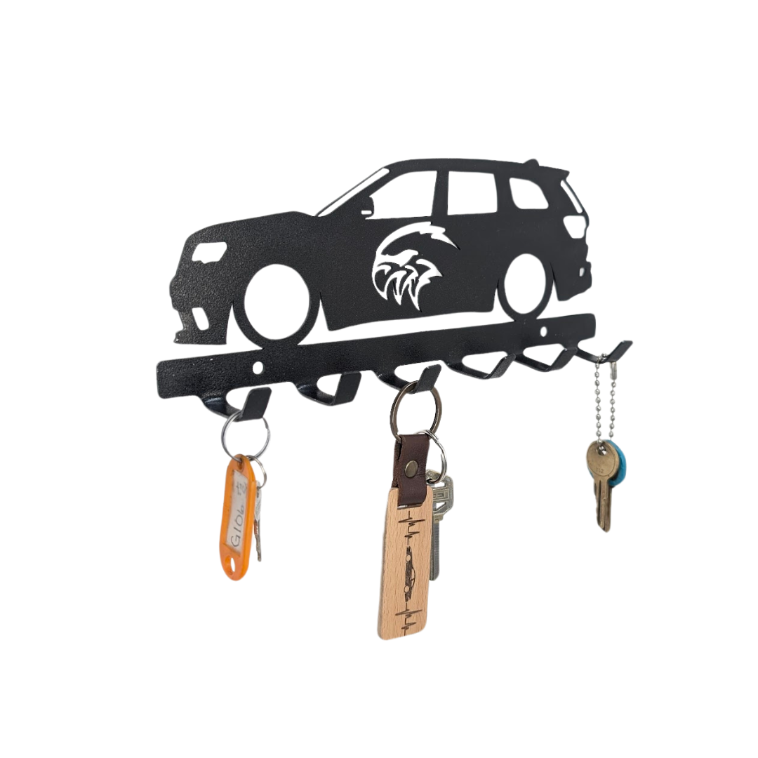 Jeep Grand Cherokee Trackhawk Key holder | wall mounted key organizer| Metal key rack | Metal car Silhouette