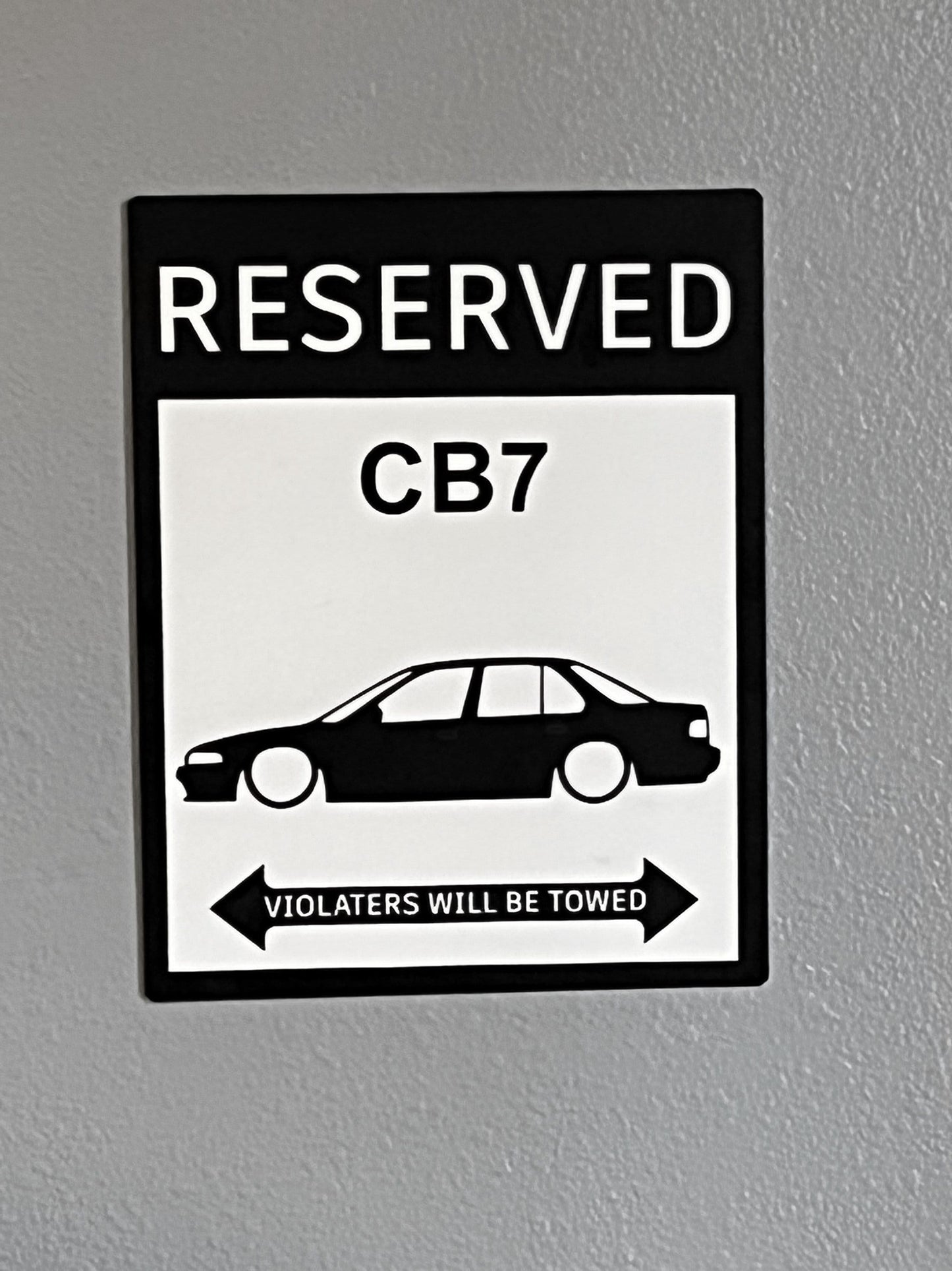 Honda accord cb7 parking sign | custom parking sign |