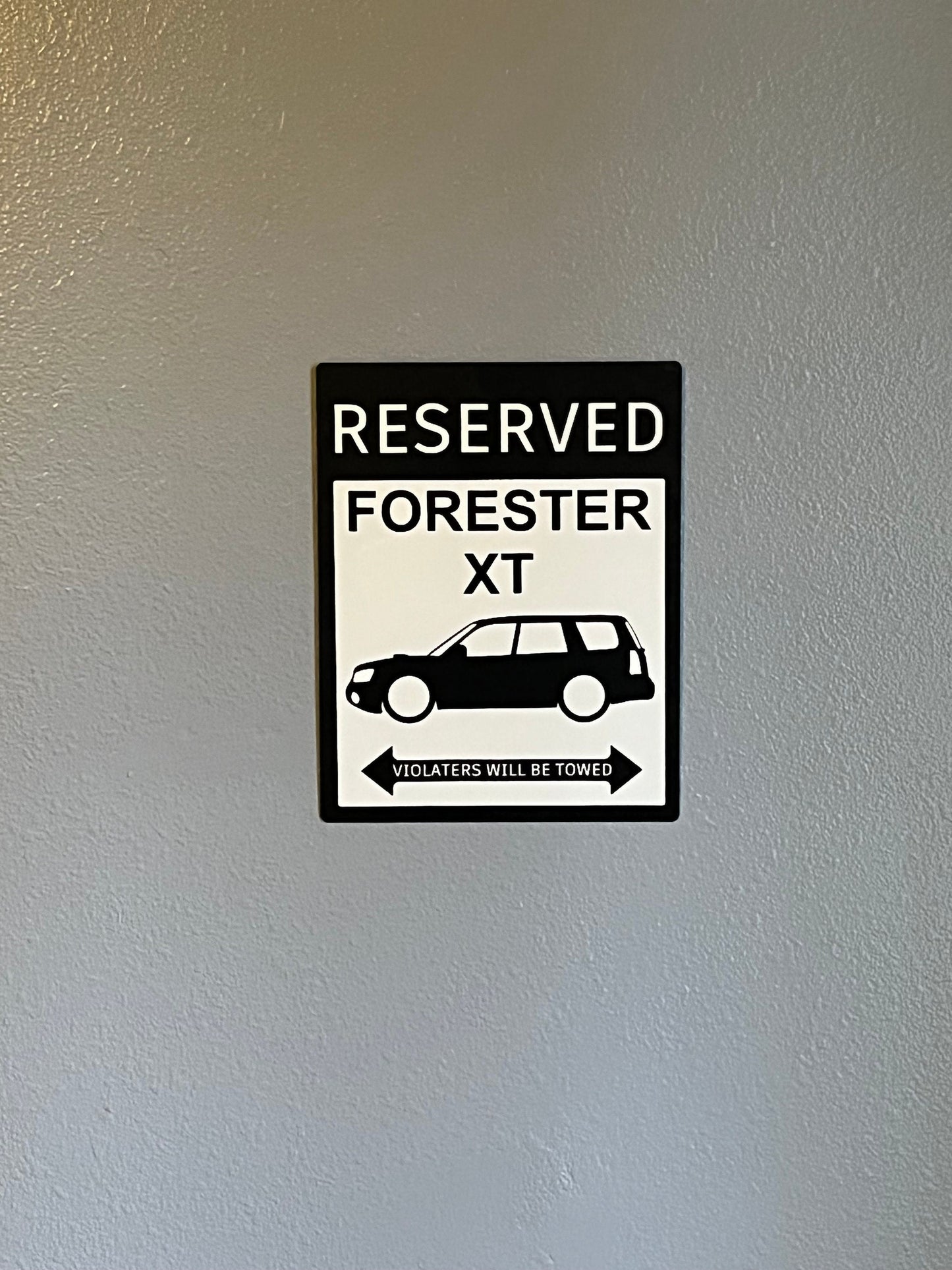 Subaru forester xt custom parking sign | metal parking sign |