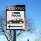 ford focus parking sign | custom parking signs | Metal sign