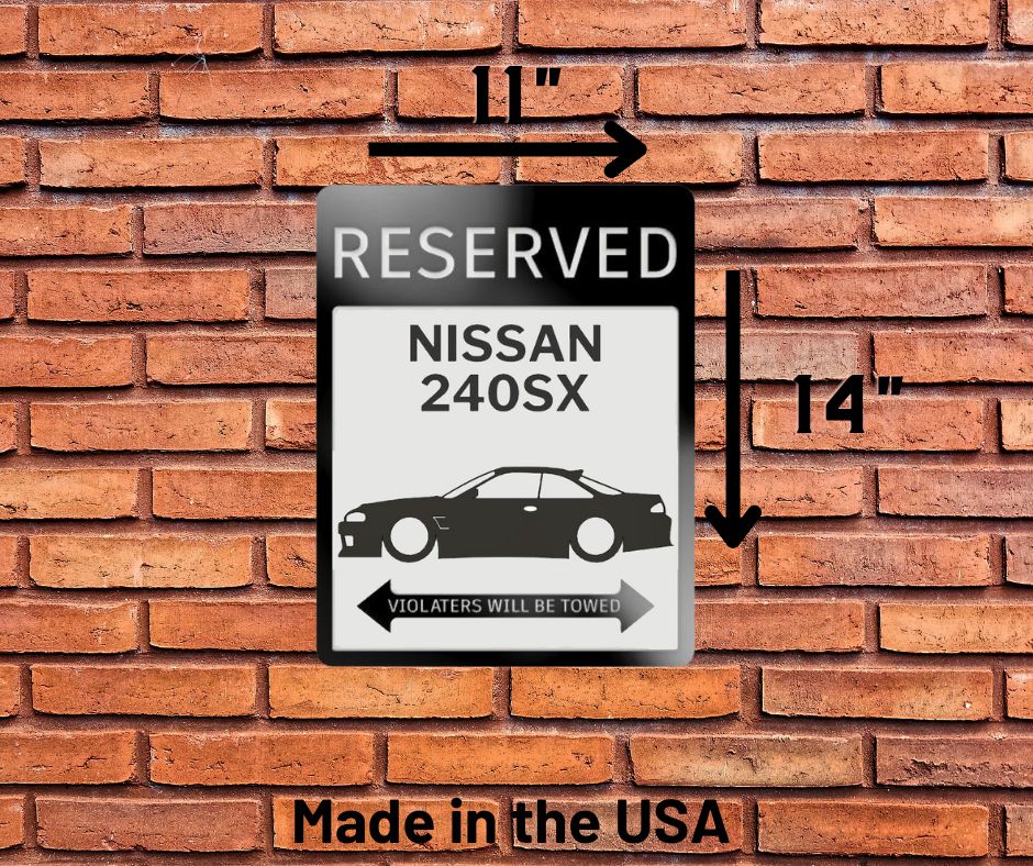 Nissan 240sx silvia parking sign | custom parking signs | Metal sign