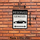 Hyundai Genesis reserved parking sign | custom parking sign |