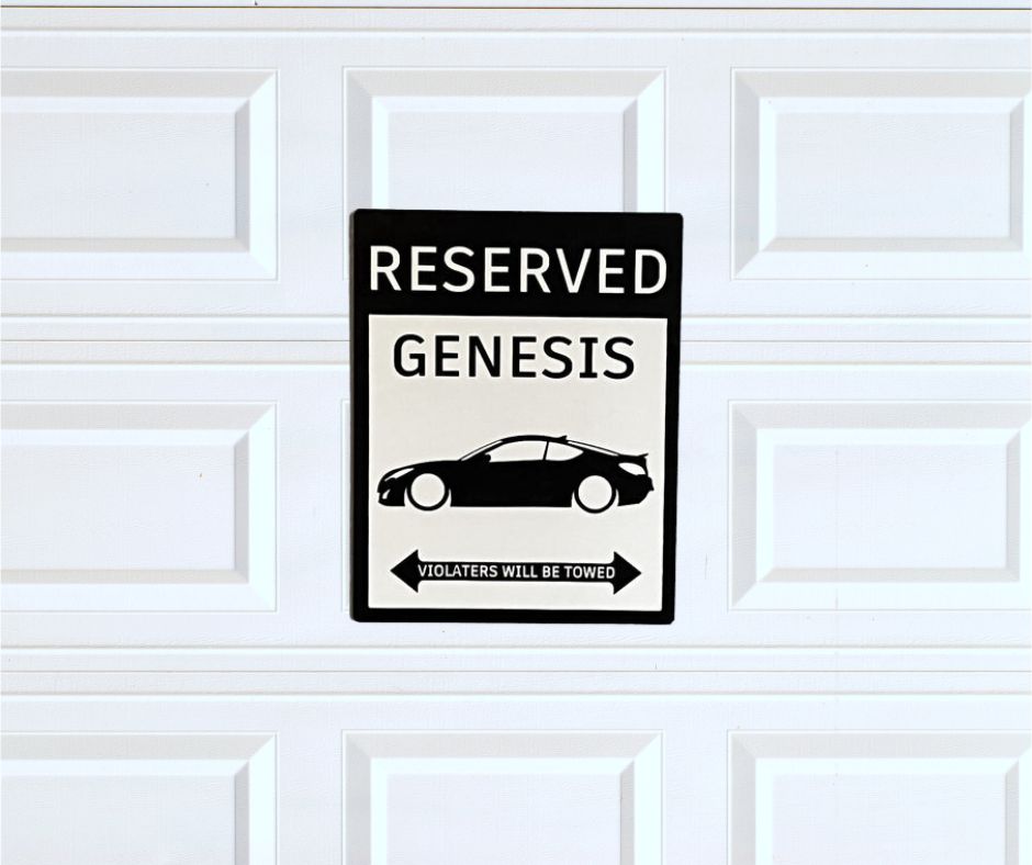 Hyundai Genesis reserved parking sign | custom parking sign |