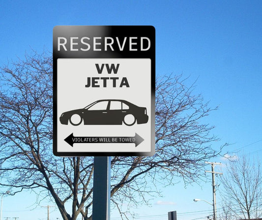 Vw Jetta mk4 parking sign | custom parking signs | Metal sign