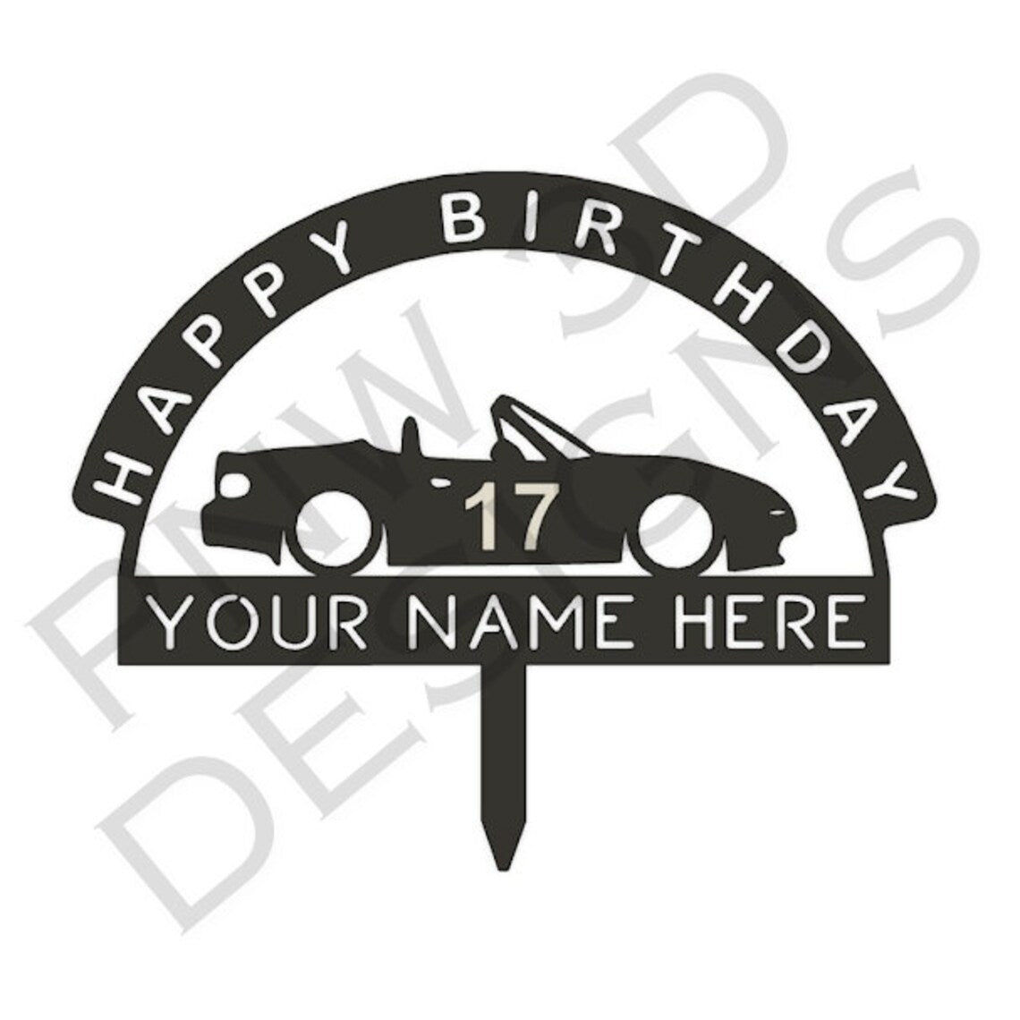 Miata cake topper | custom cake topper | Cake decoration |