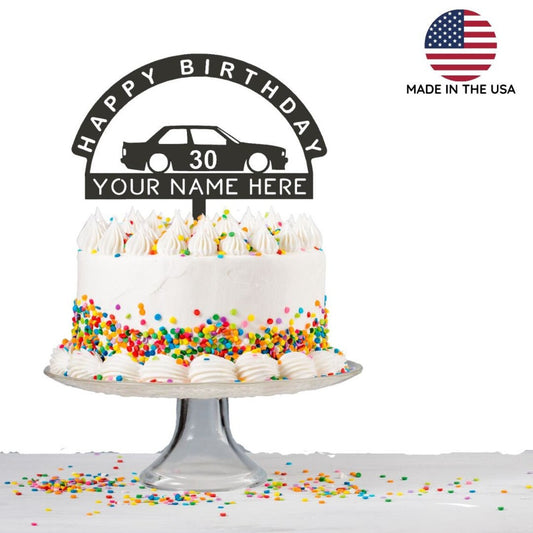 Birthday cake topper| BMW E30 cake topper | Personalized Cake Topper | car themed car topper |car birthday cake topper