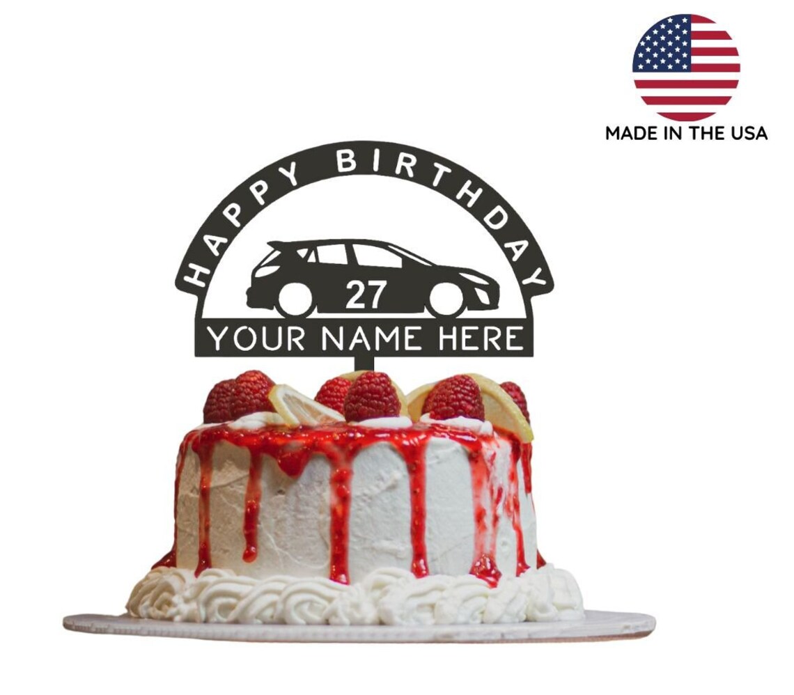 Birthday cake topper| Mazdaspeed3 2nd gen cake topper | Personalized Cake Topper | car themed car topper |car birthday cake topper