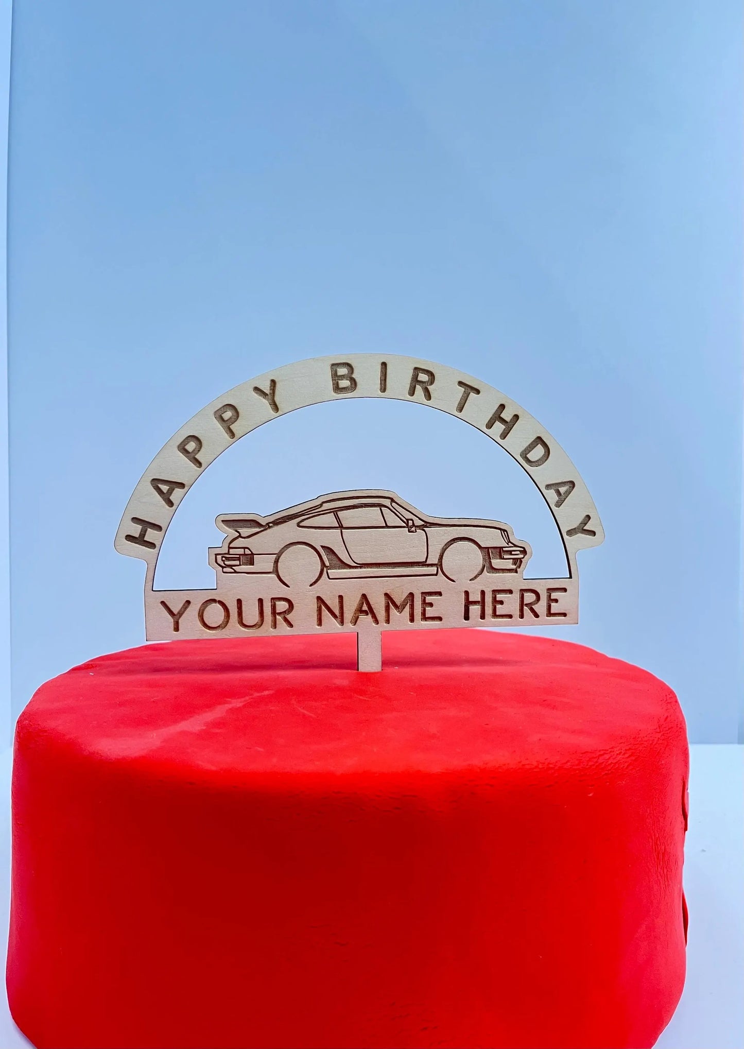 SILHOUETTE Classic Porsche 911 Birthday  cake topper | Personalized cake topper |