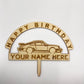 SILHOUETTE Classic Porsche 911 Birthday  cake topper | Personalized cake topper |