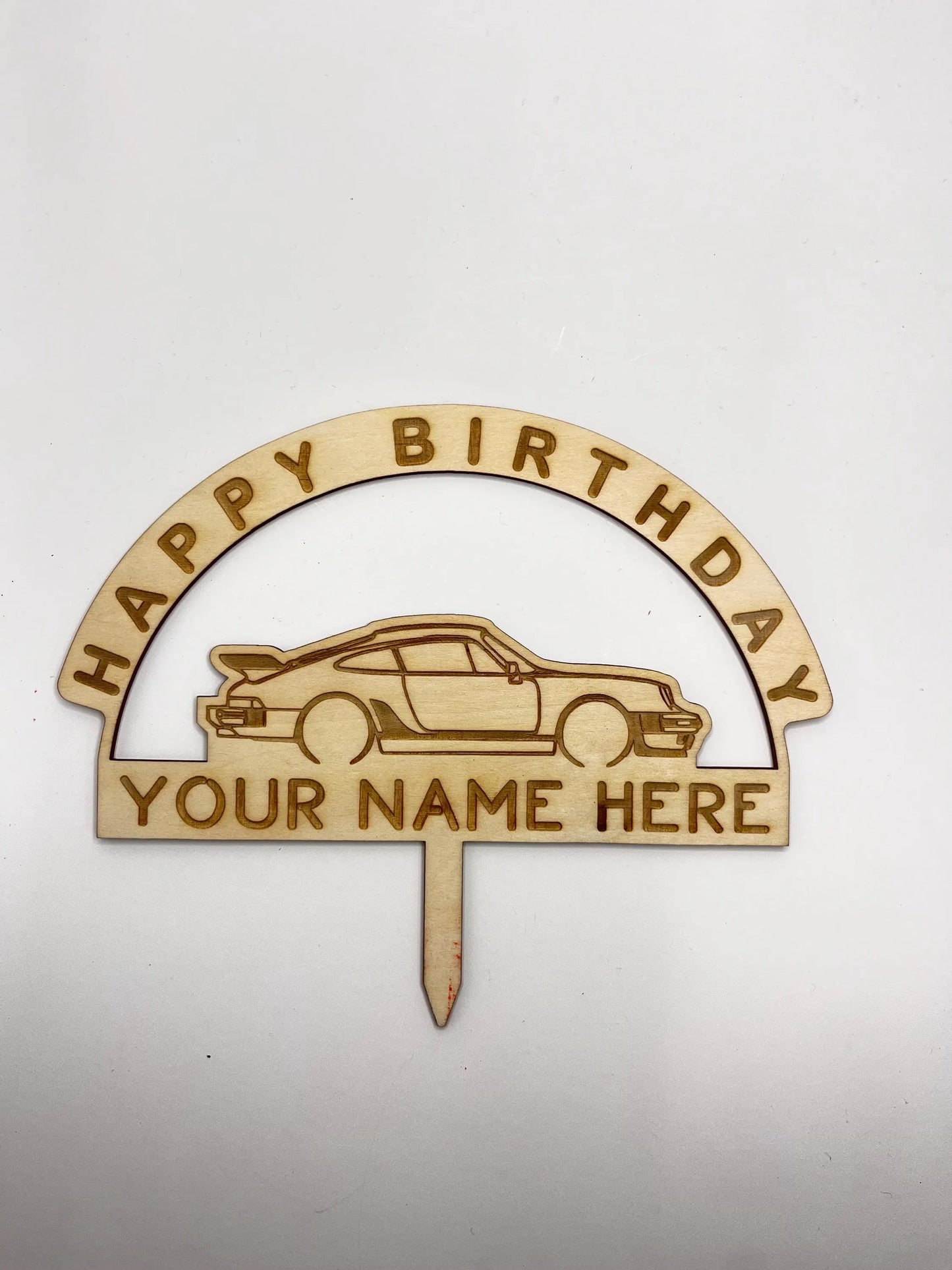 SILHOUETTE Classic Porsche 911 Birthday  cake topper | Personalized cake topper |