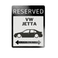 Vw Jetta mk4 parking sign | custom parking signs | Metal sign