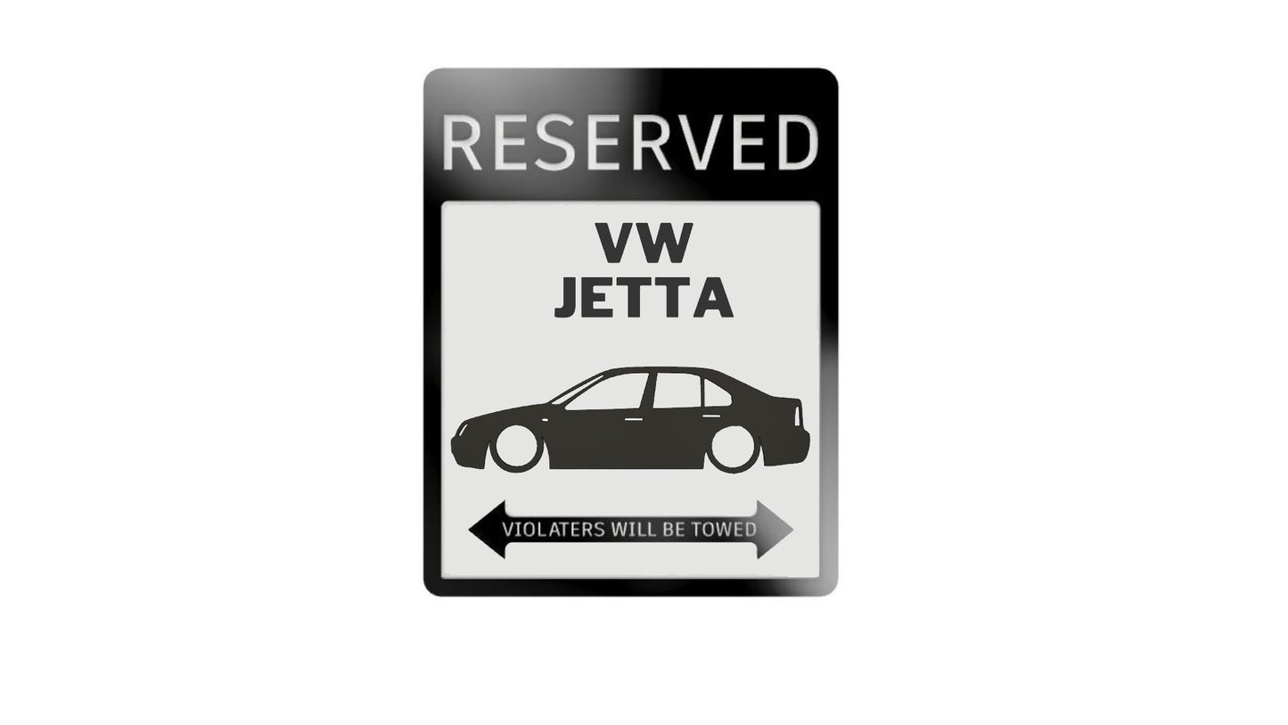 Vw Jetta mk4 parking sign | custom parking signs | Metal sign