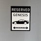 Hyundai Genesis reserved parking sign | custom parking sign |