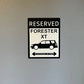 Subaru forester xt custom parking sign | metal parking sign |